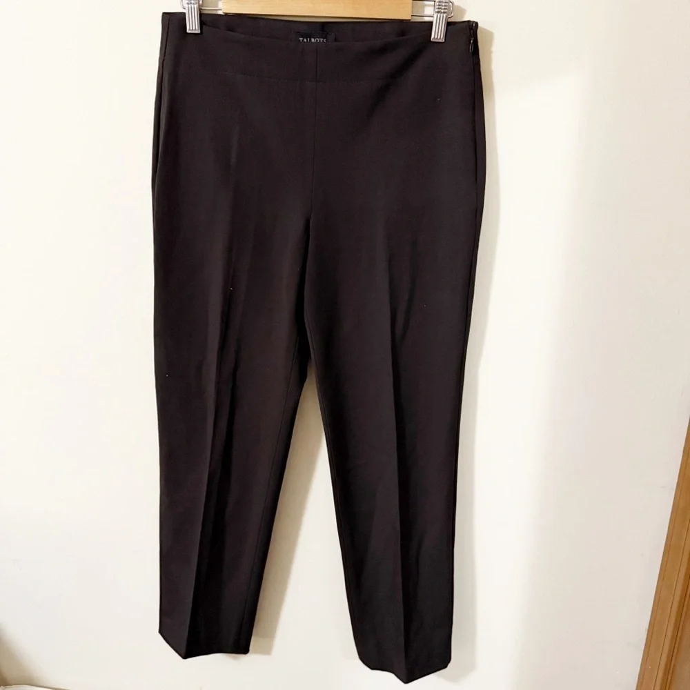 Talbots Heritage Dark Brown Womens Pants Size Zipper Size 6 Business Casual